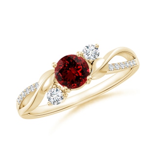 Round Lab-Grown Lab Grown Ruby
