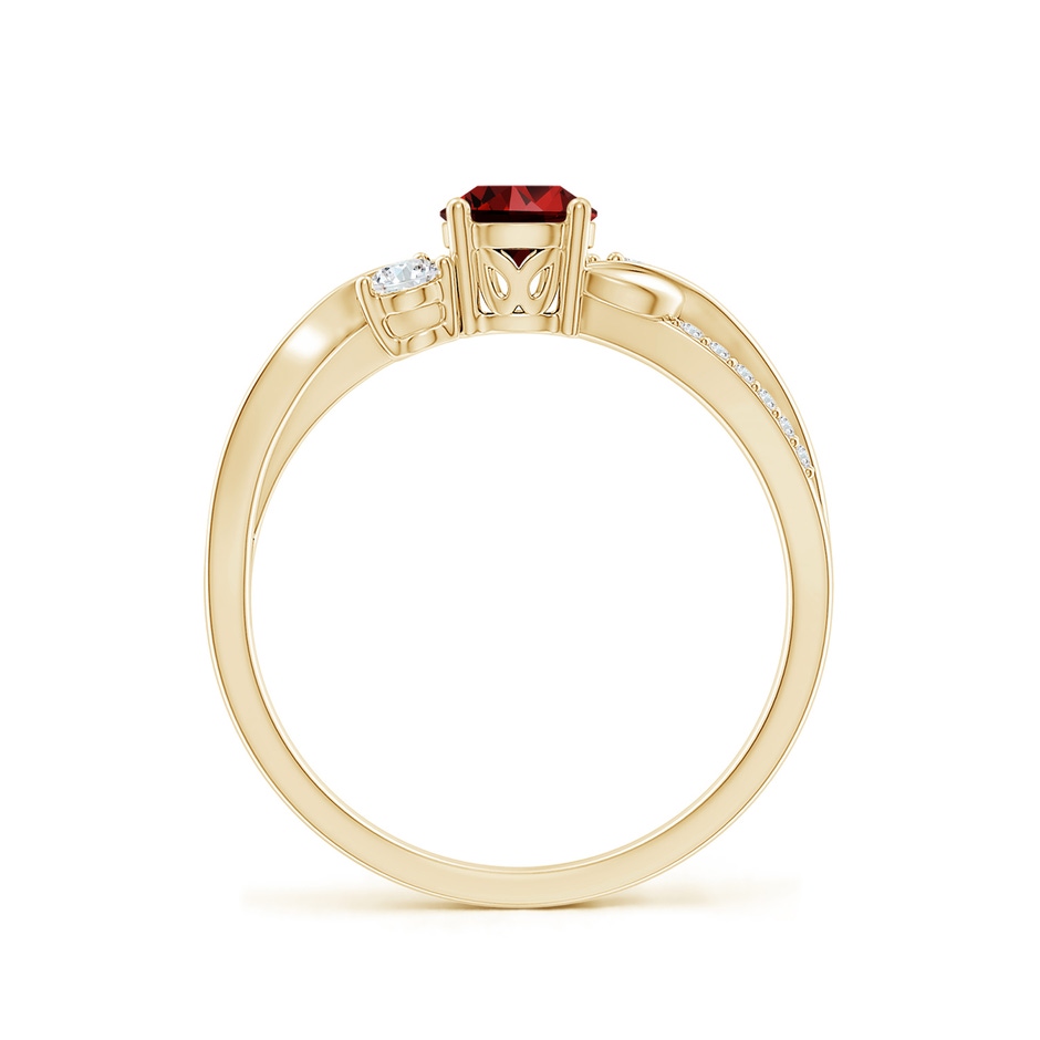 5mm Labgrown Lab-Grown Ruby and Lab Diamond Twisted Vine Ring in Yellow Gold side 199