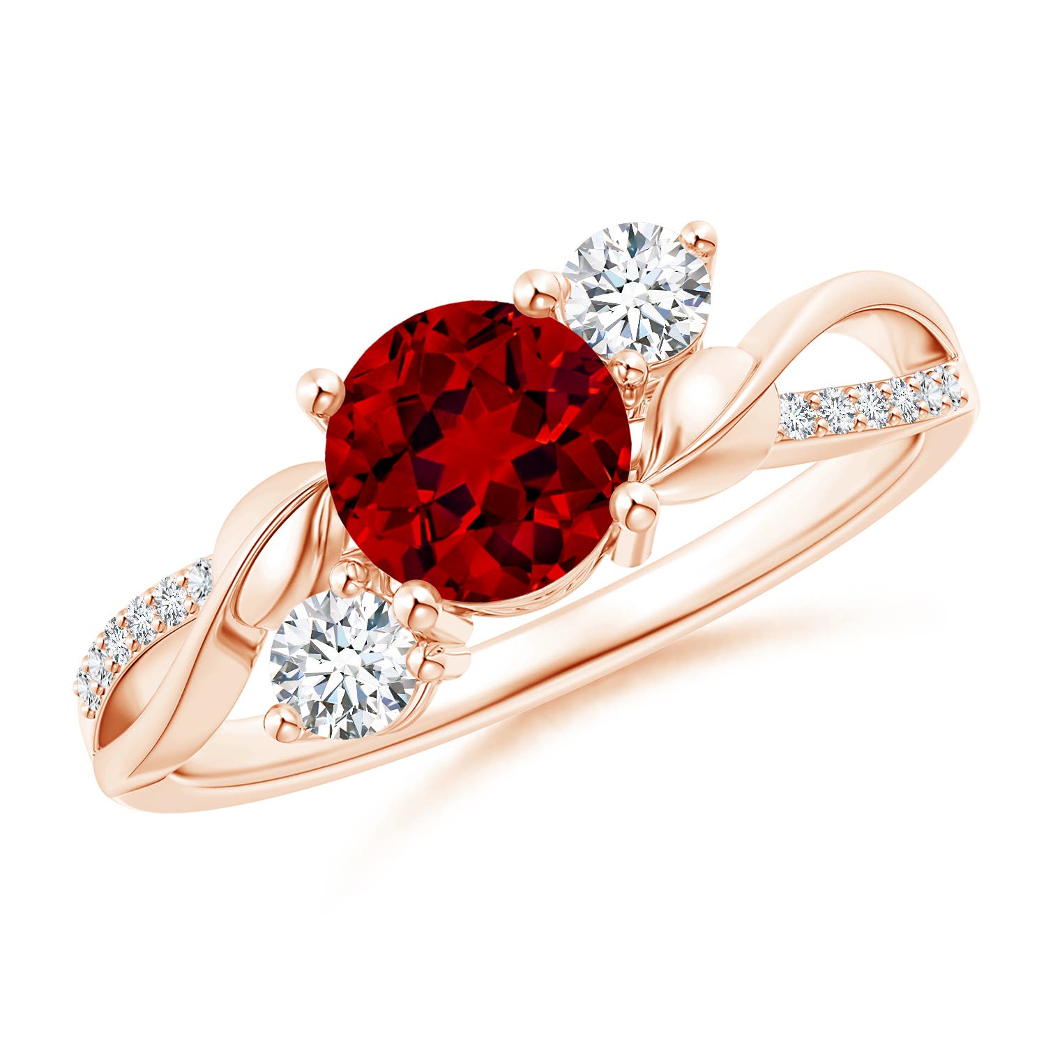 Premium - Lab-Grown Ruby / 1.27 CT / 14 KT Rose Gold