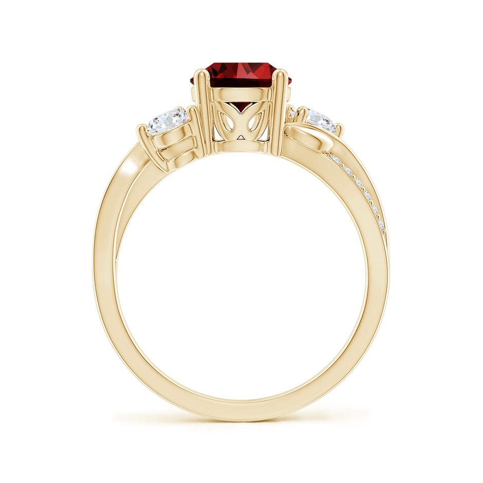 7mm Labgrown Lab-Grown Ruby and Lab Diamond Twisted Vine Ring in 18K Yellow Gold side 199