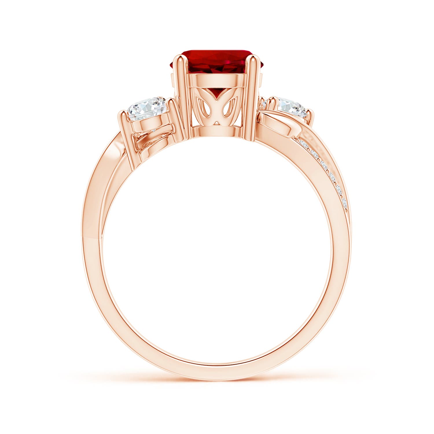 Premium - Lab-Grown Ruby / 1.78 CT / 14 KT Rose Gold