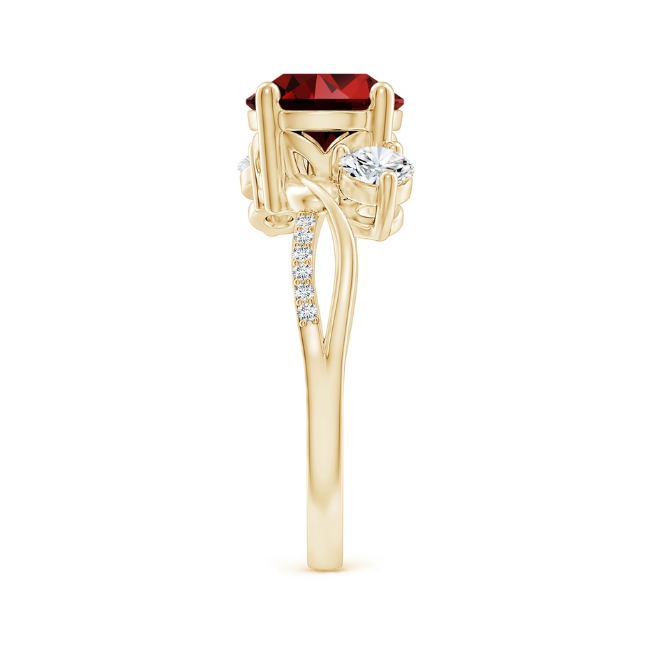 8mm Labgrown Lab-Grown Ruby and Lab Diamond Twisted Vine Ring in 10K Yellow Gold side 299