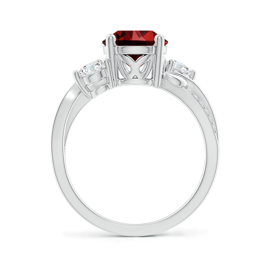 8mm Labgrown Lab-Grown Ruby and Lab Diamond Twisted Vine Ring in White Gold side 199