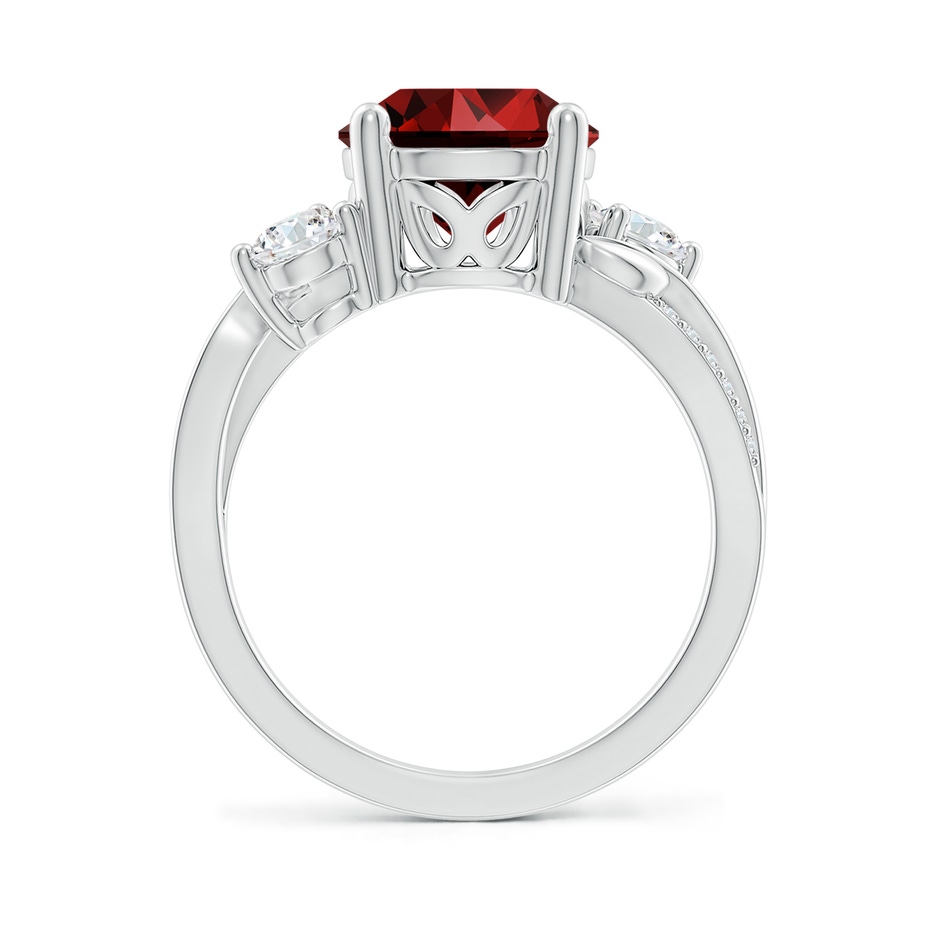 9mm Labgrown Lab-Grown Ruby and Lab Diamond Twisted Vine Ring in P950 Platinum side 199