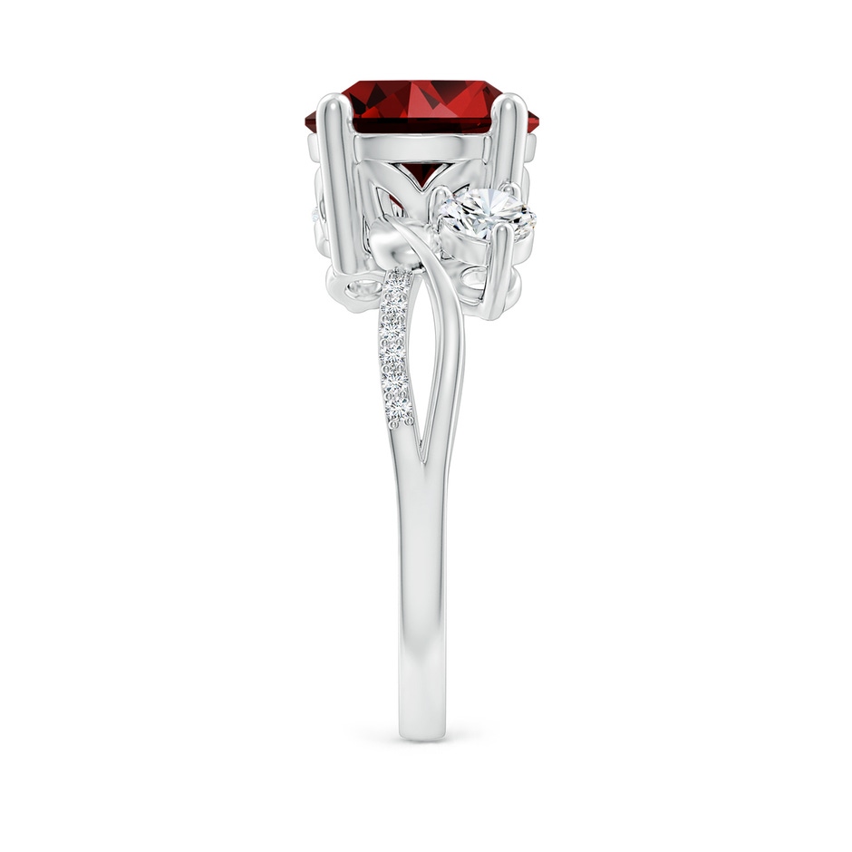 9mm Labgrown Lab-Grown Ruby and Lab Diamond Twisted Vine Ring in P950 Platinum side 299