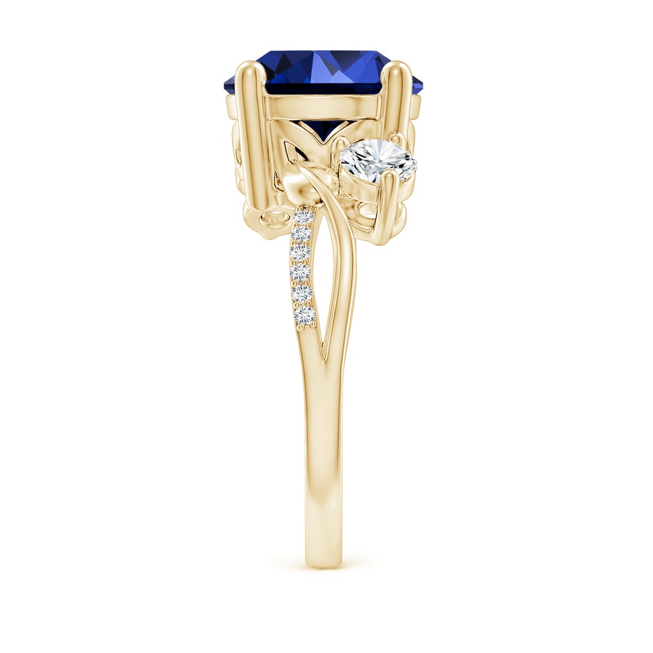 10mm Labgrown Lab-Grown Sapphire and Lab Diamond Twisted Vine Ring in 18K Yellow Gold side 299