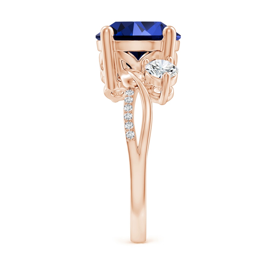10mm Labgrown Lab-Grown Sapphire and Lab Diamond Twisted Vine Ring in Rose Gold side 299