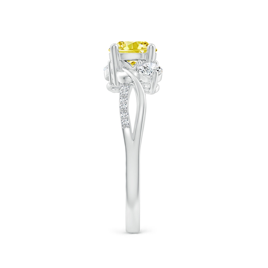 6mm Labgrown Lab-Grown Fancy Intense Yellow and White Diamond Twisted Vine Ring in White Gold side 299