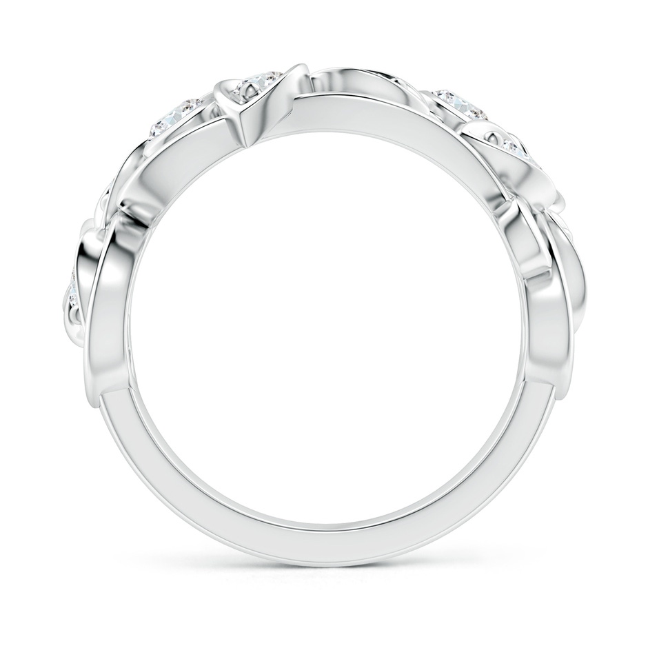 3.3mm FGVS Lab-Grown Vintage Style Diamond Flower Scroll Ring in 18K White Gold side 199