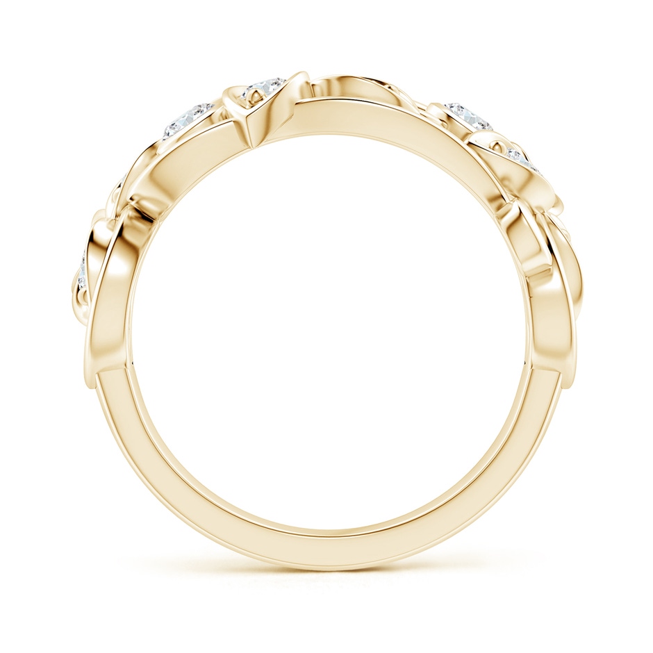 3mm FGVS Lab-Grown Vintage Style Diamond Flower Scroll Ring in 18K Yellow Gold side 199
