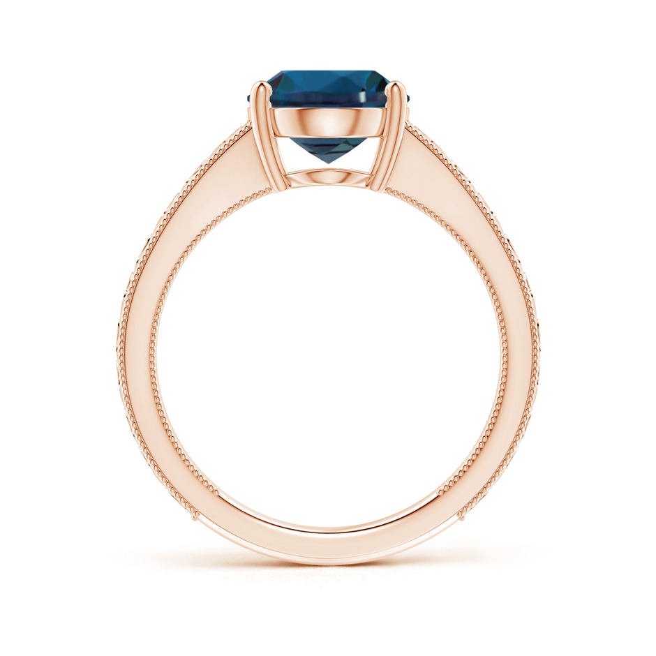 10x8mm Labgrown Vintage Inspired Oval Lab-Grown Alexandrite Ring with Engraved Shank in Rose Gold side 199