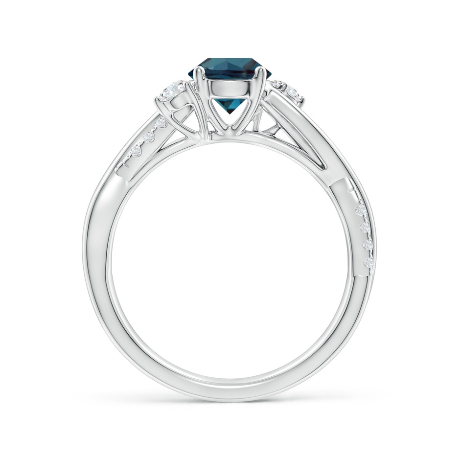 6mm Labgrown Nature Inspired Lab-Grown Alexandrite & Diamond Twisted Vine Ring in 9K White Gold side 199