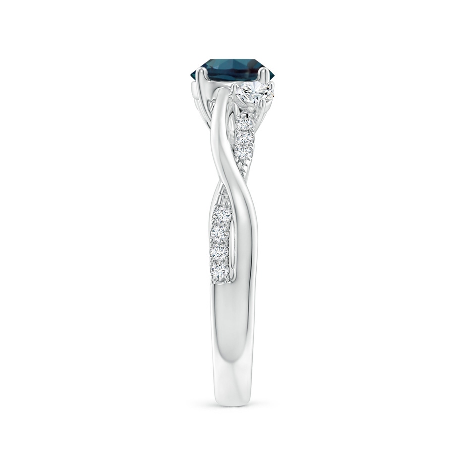 6mm Labgrown Nature Inspired Lab-Grown Alexandrite & Diamond Twisted Vine Ring in 9K White Gold side 299