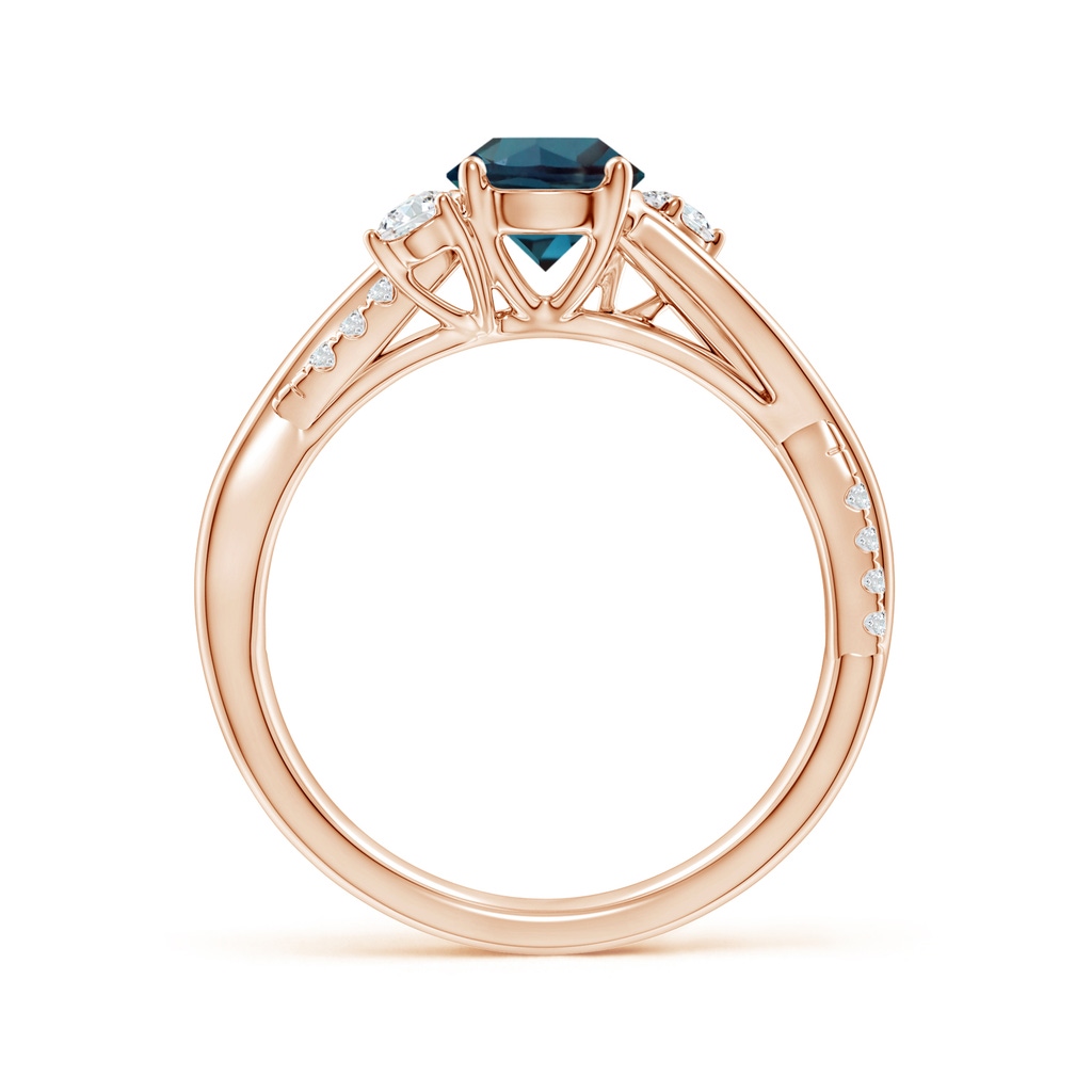6mm Labgrown Nature Inspired Lab-Grown Alexandrite & Diamond Twisted Vine Ring in Rose Gold - side 199