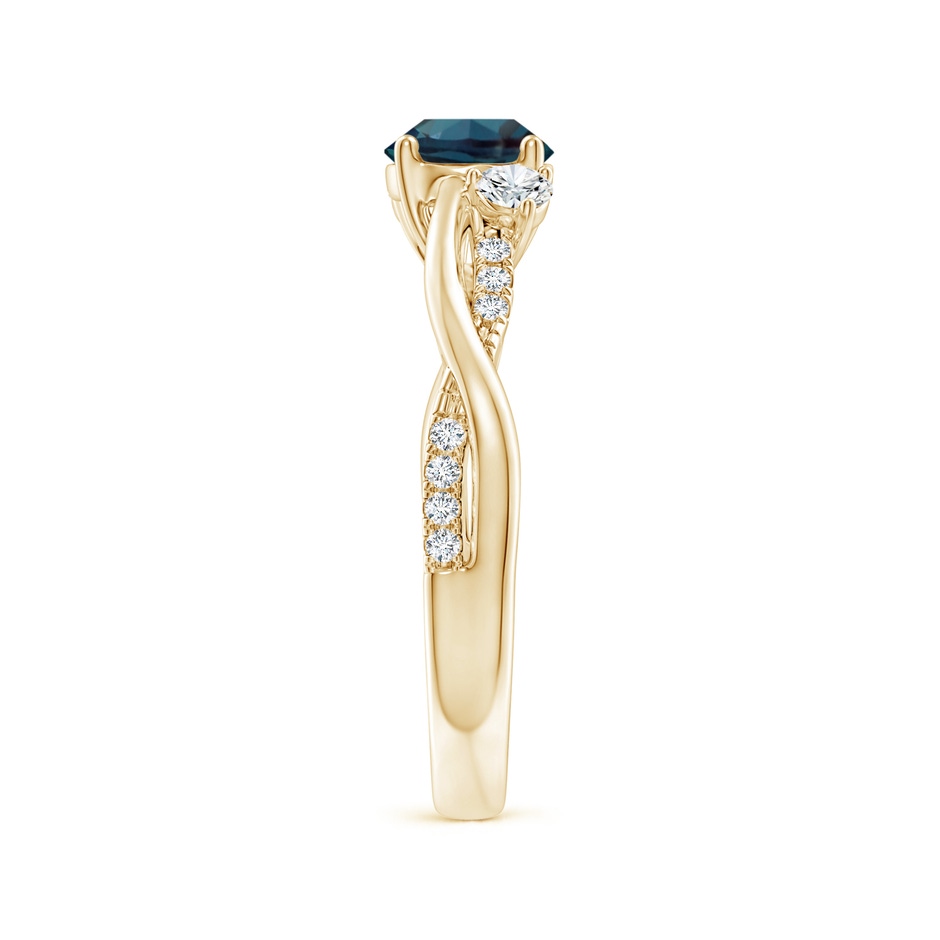 6mm Labgrown Nature Inspired Lab-Grown Alexandrite & Diamond Twisted Vine Ring in Yellow Gold side 299