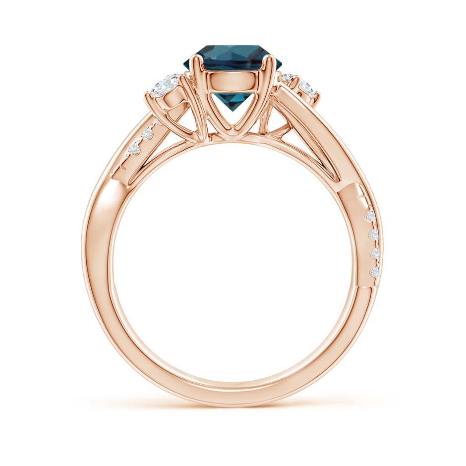 7mm Labgrown Nature Inspired Lab-Grown Alexandrite & Diamond Twisted Vine Ring in Rose Gold side 199