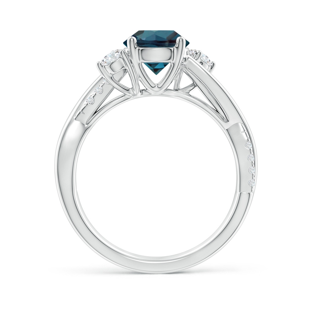 7mm Labgrown Nature Inspired Lab-Grown Alexandrite & Diamond Twisted Vine Ring in White Gold - side 199