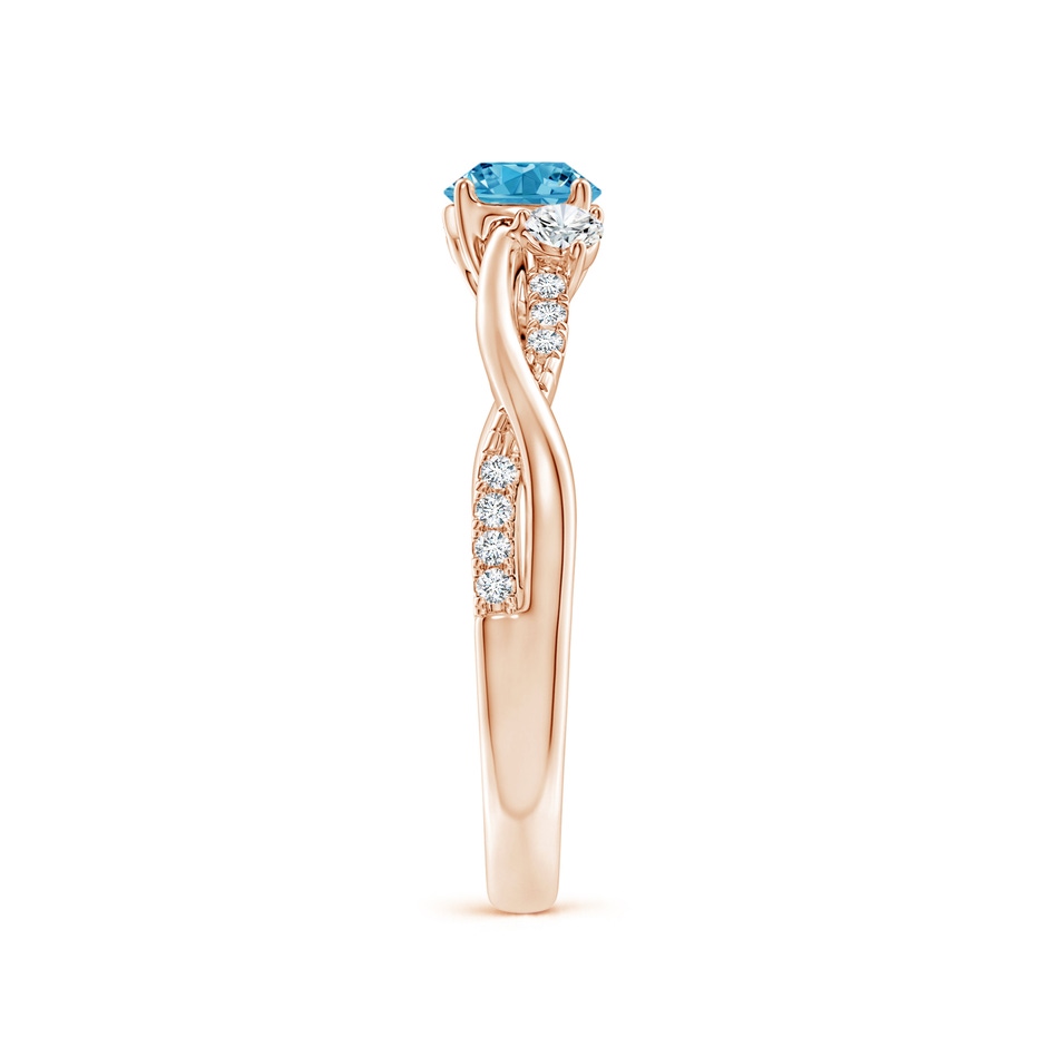 5mm Labgrown Nature Inspired Lab-Grown Fancy Intense Blue & White Diamond Twisted Vine Ring in Rose Gold side 299