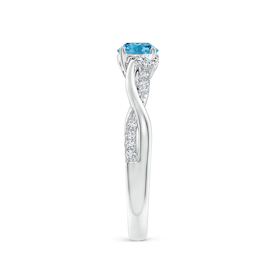 5mm Labgrown Nature Inspired Lab-Grown Fancy Intense Blue & White Diamond Twisted Vine Ring in S999 Silver side 299