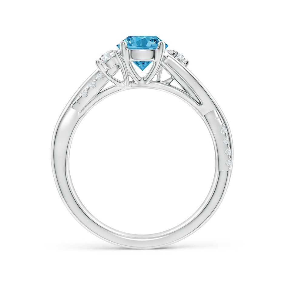 6mm Labgrown Nature Inspired Lab-Grown Fancy Intense Blue & White Diamond Twisted Vine Ring in P950 Platinum side 199