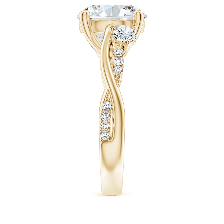 10.1mm FGVS Lab-Grown Nature Inspired Diamond Twisted Vine Ring in Yellow Gold side 299