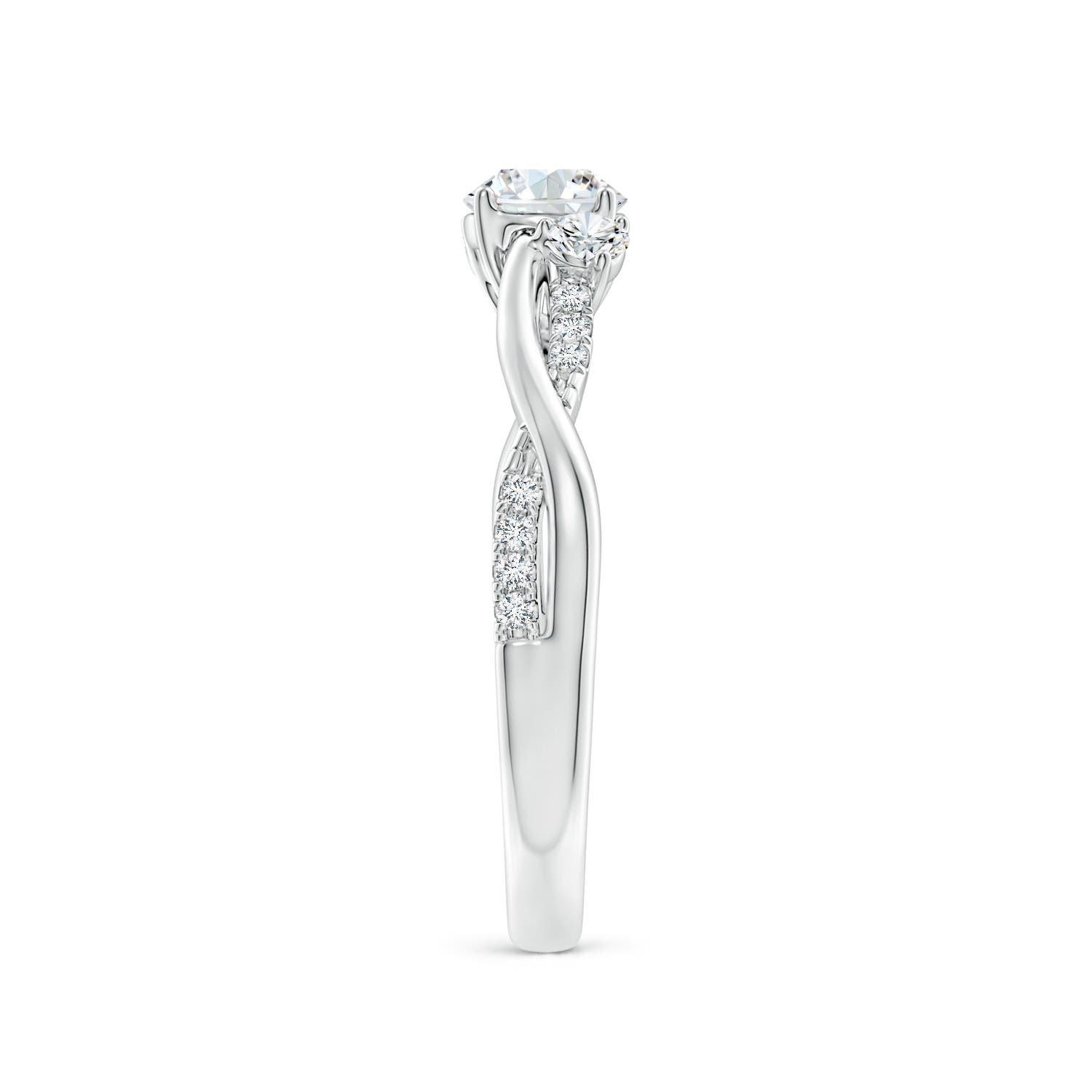 Twisted vine diamond engagement on sale ring