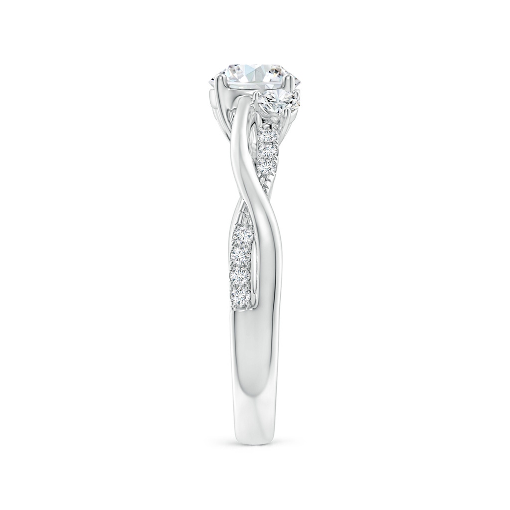 6mm FGVS Lab-Grown Nature Inspired Diamond Twisted Vine Ring in P950 Platinum Side 299