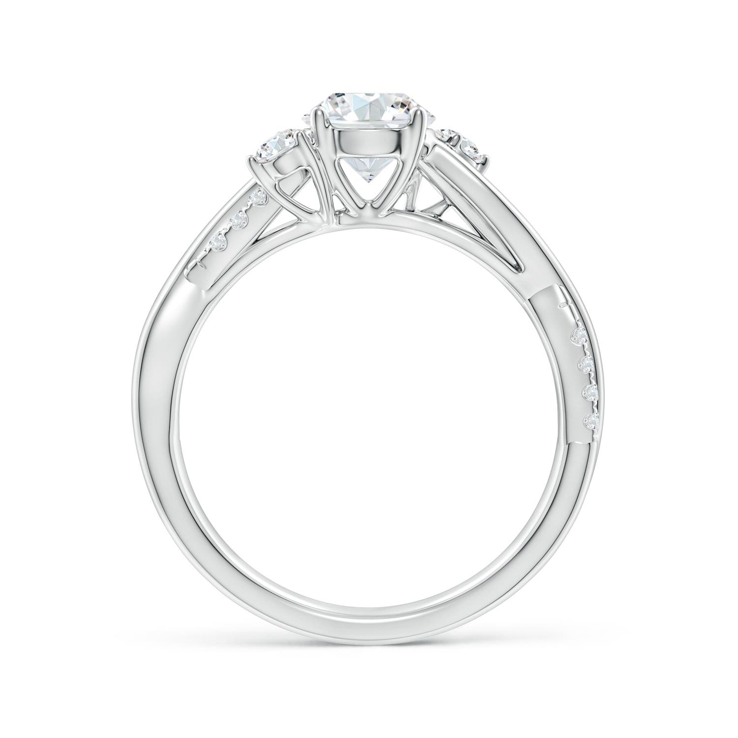 6mm FGVS Lab-Grown Nature Inspired Diamond Twisted Vine Ring in White Gold - side 4