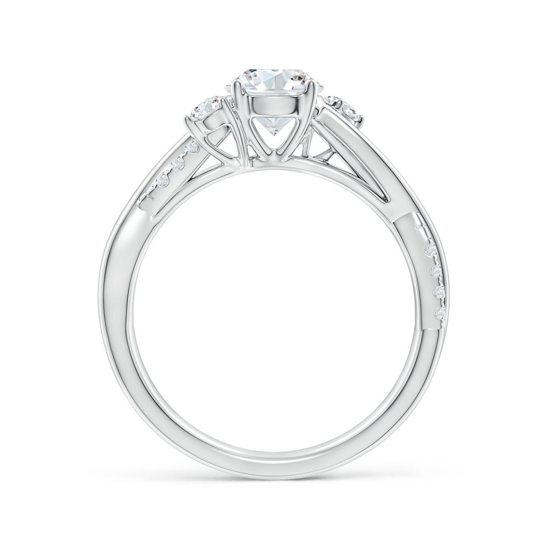 6mm FGVS Lab-Grown Nature Inspired Diamond Twisted Vine Ring in White Gold - side 4