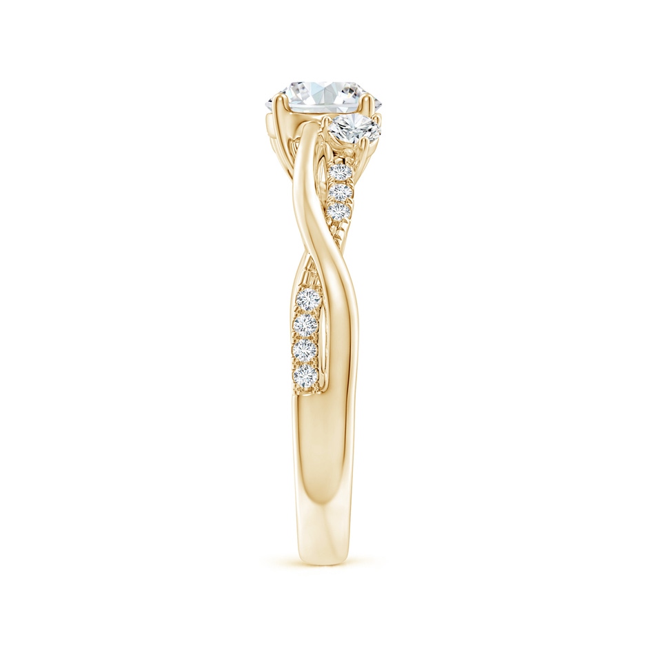 6mm FGVS Lab-Grown Nature Inspired Diamond Twisted Vine Ring in Yellow Gold side 299