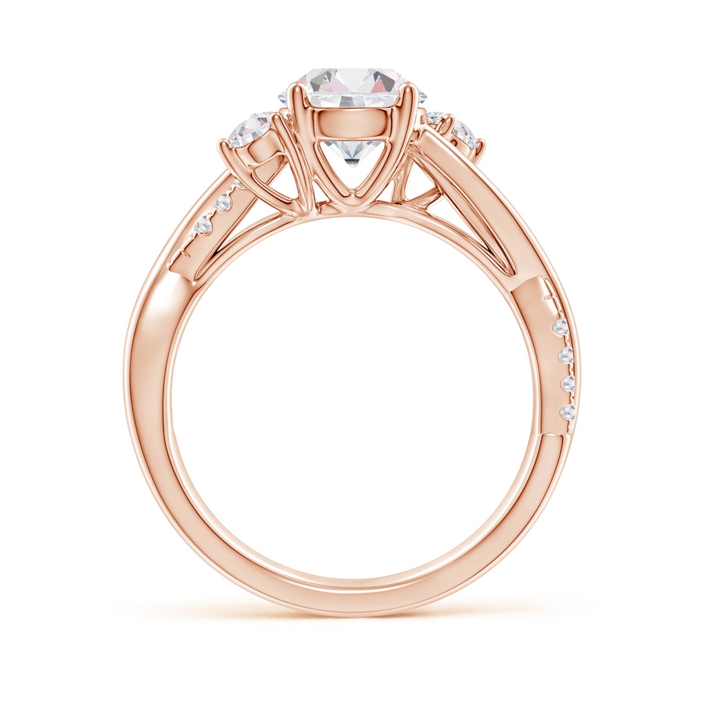 7mm FGVS Lab-Grown Nature Inspired Diamond Twisted Vine Ring in 18K Rose Gold Side 199
