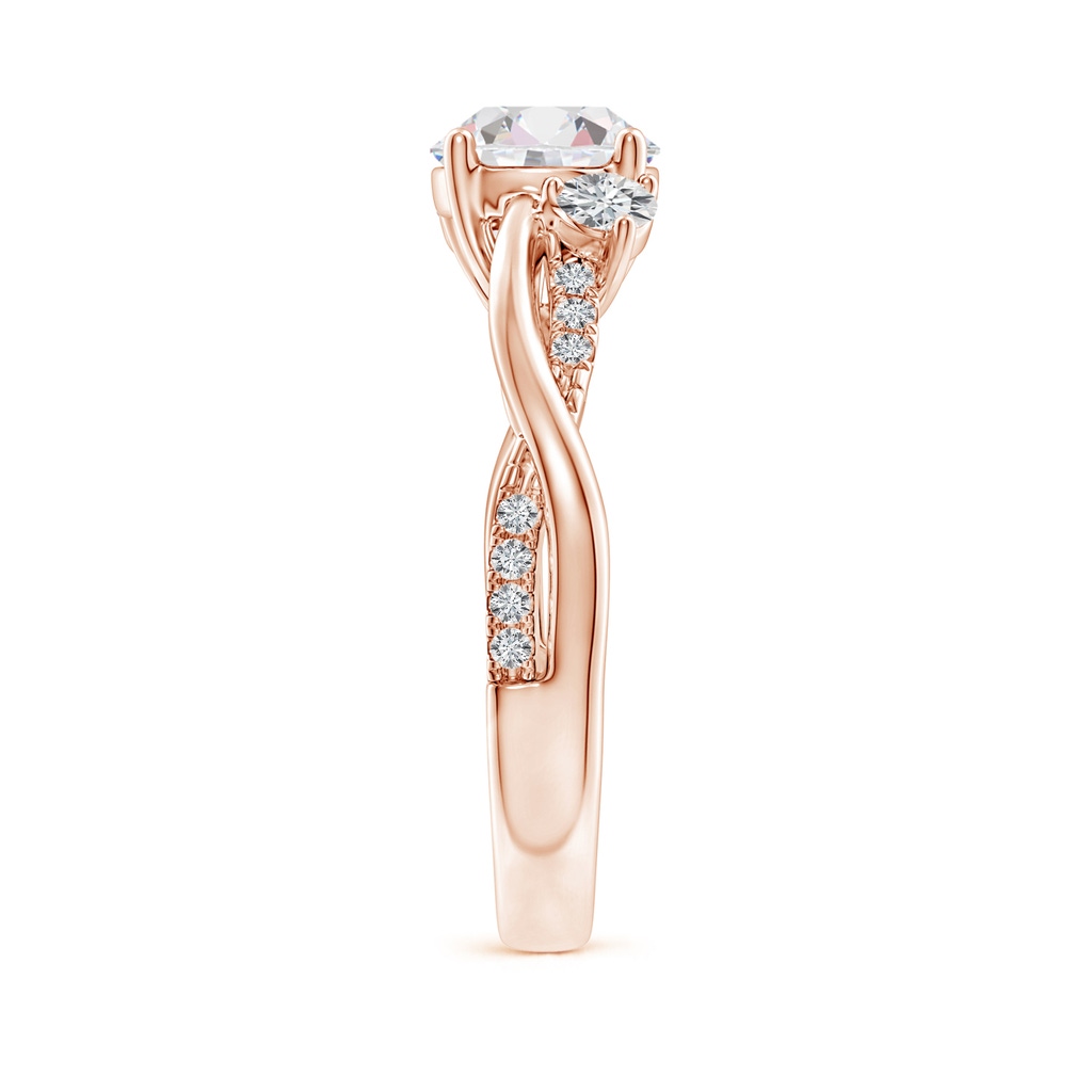 7mm FGVS Lab-Grown Nature Inspired Diamond Twisted Vine Ring in 18K Rose Gold Side 299