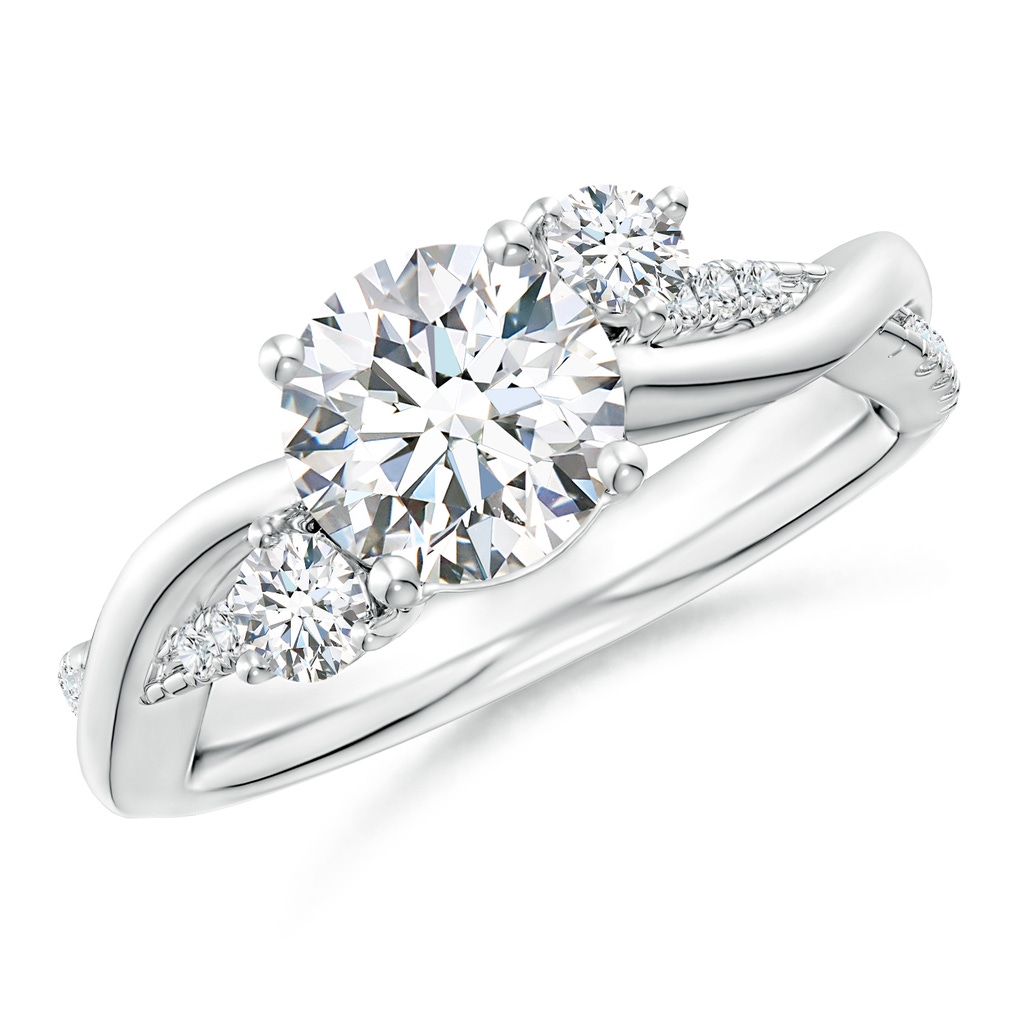 7mm FGVS Lab-Grown Nature Inspired Diamond Twisted Vine Ring in P950 Platinum