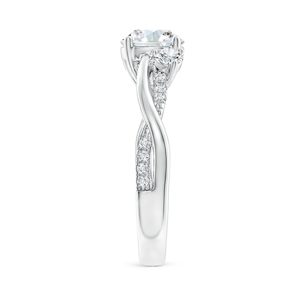 7mm FGVS Lab-Grown Nature Inspired Diamond Twisted Vine Ring in White Gold Side 299