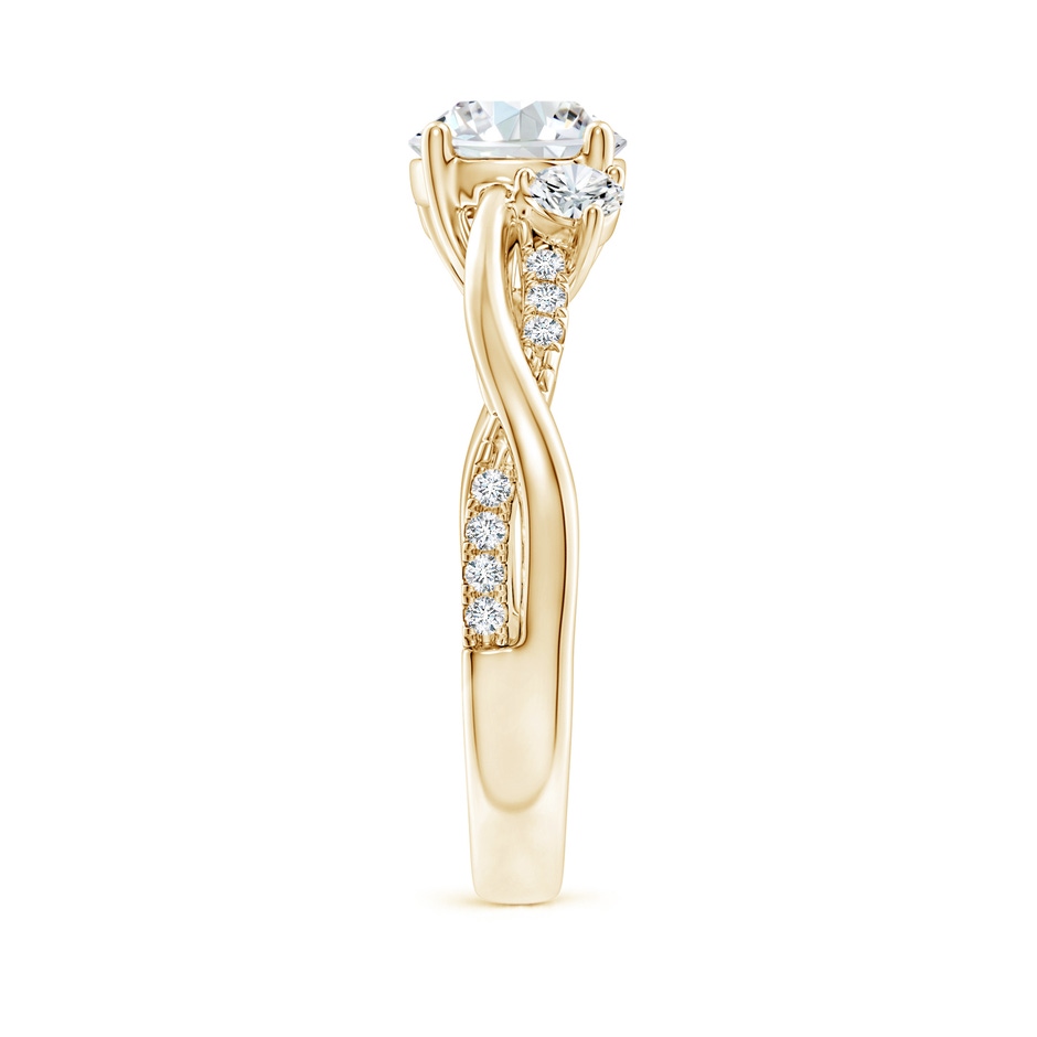 7mm FGVS Lab-Grown Nature Inspired Diamond Twisted Vine Ring in Yellow Gold side 299