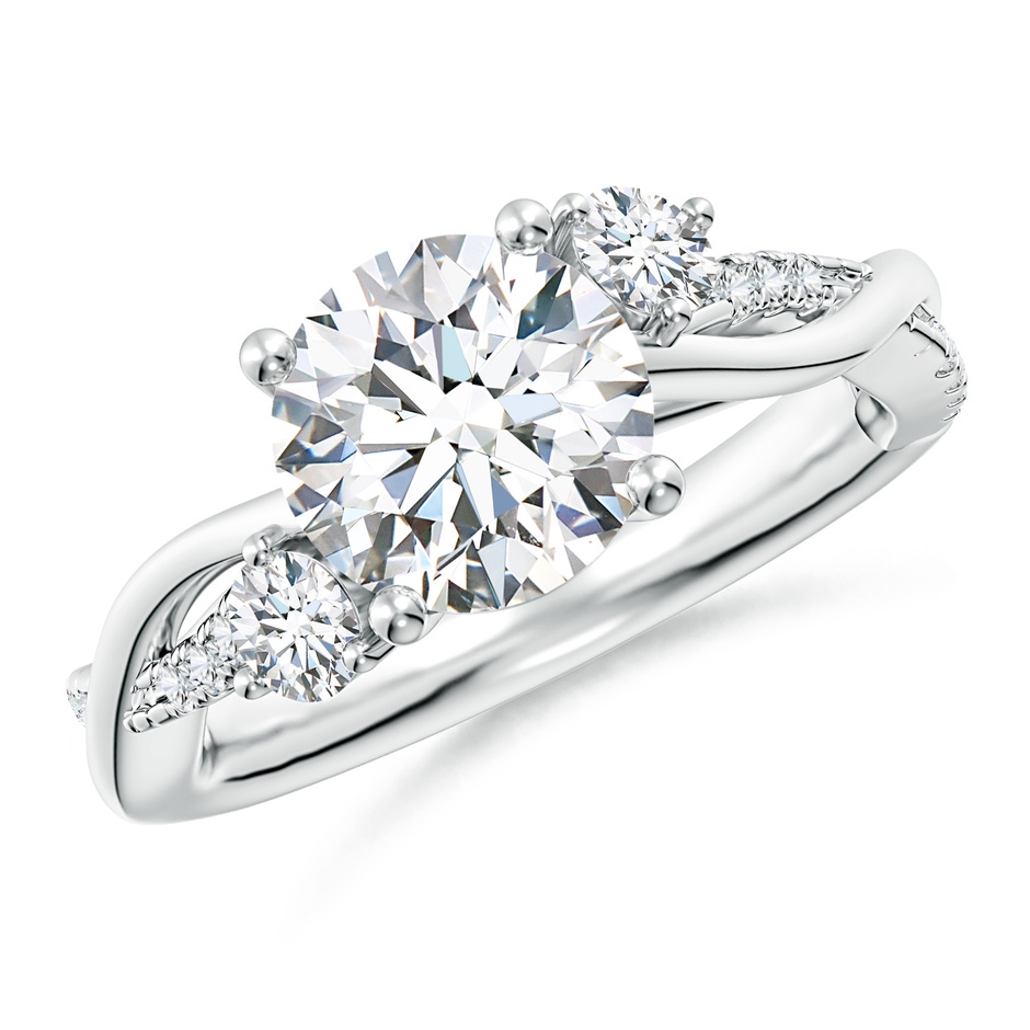 8.1mm FGVS Lab-Grown Nature Inspired Diamond Twisted Vine Ring in P950 Platinum 