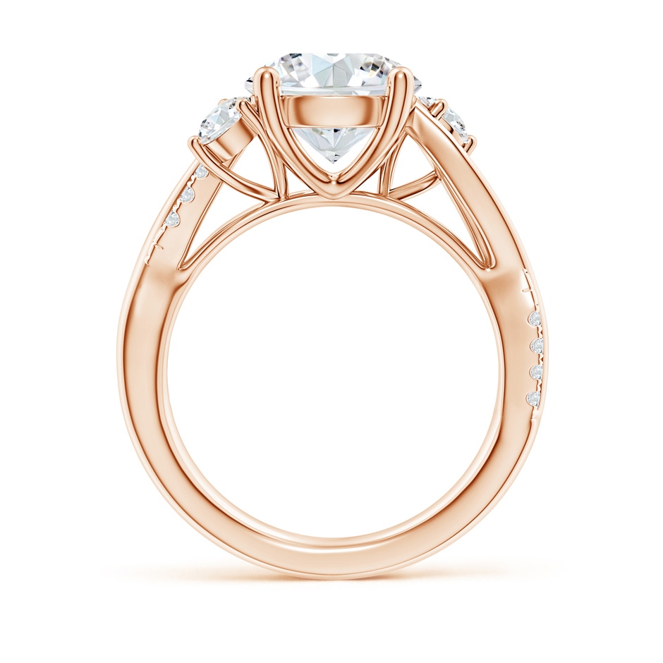 9.2mm FGVS Lab-Grown Nature Inspired Diamond Twisted Vine Ring in 18K Rose Gold side 199