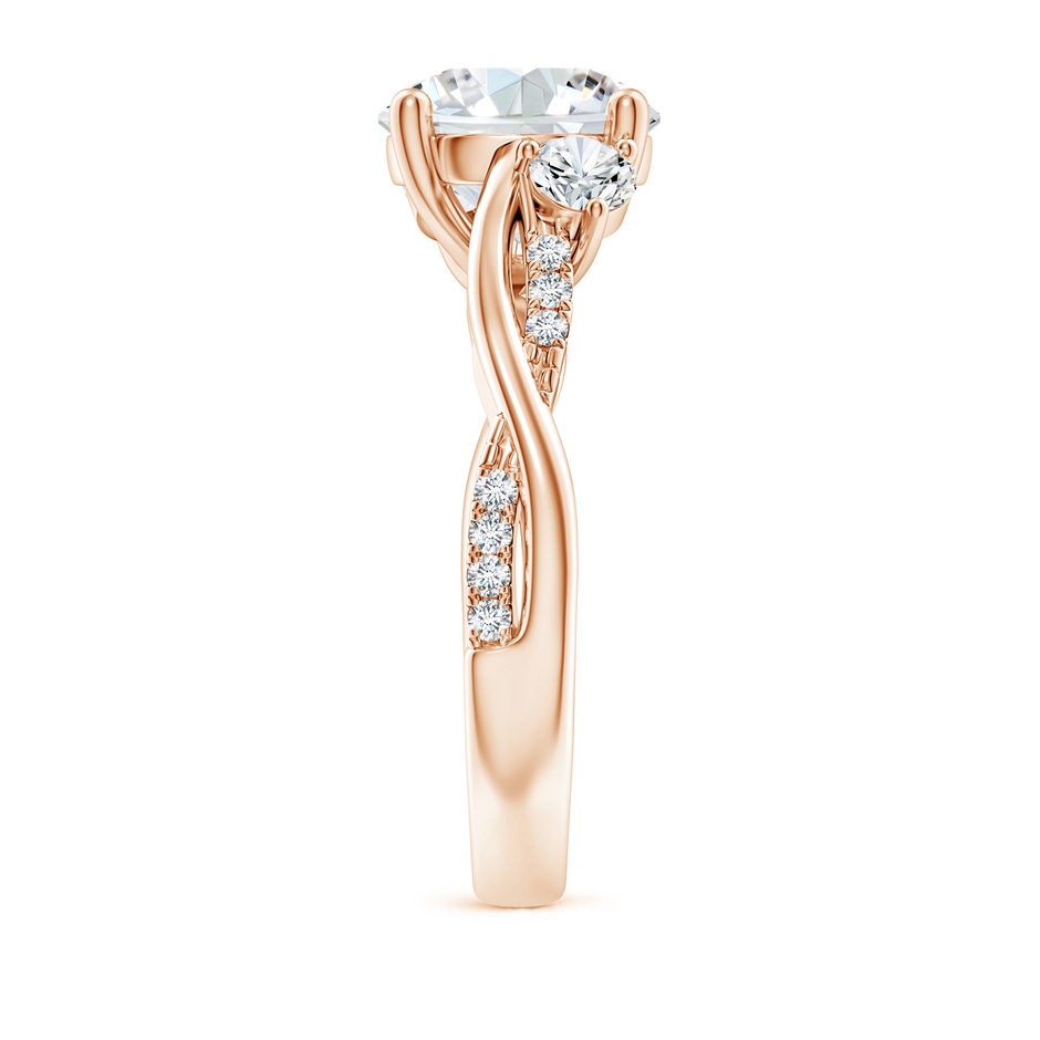 9.2mm FGVS Lab-Grown Nature Inspired Diamond Twisted Vine Ring in 18K Rose Gold side 299