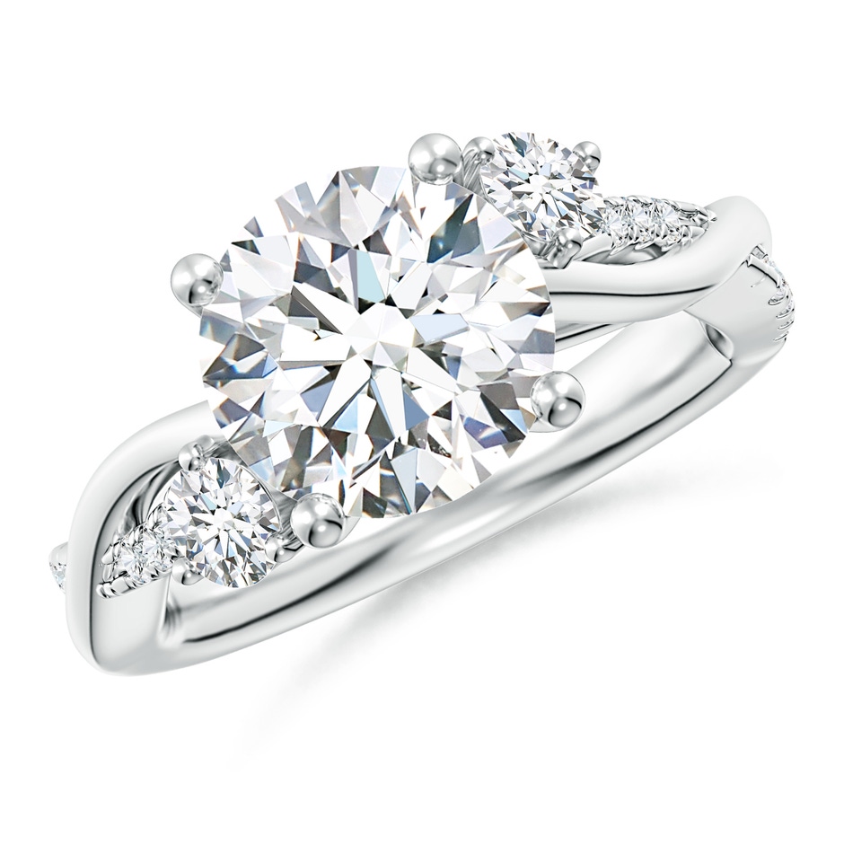 9.2mm FGVS Lab-Grown Nature Inspired Diamond Twisted Vine Ring in White Gold 
