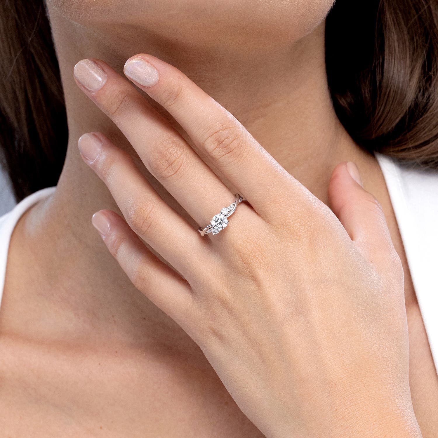 Lab-Grown Nature Inspired Diamond Twisted Vine Ring