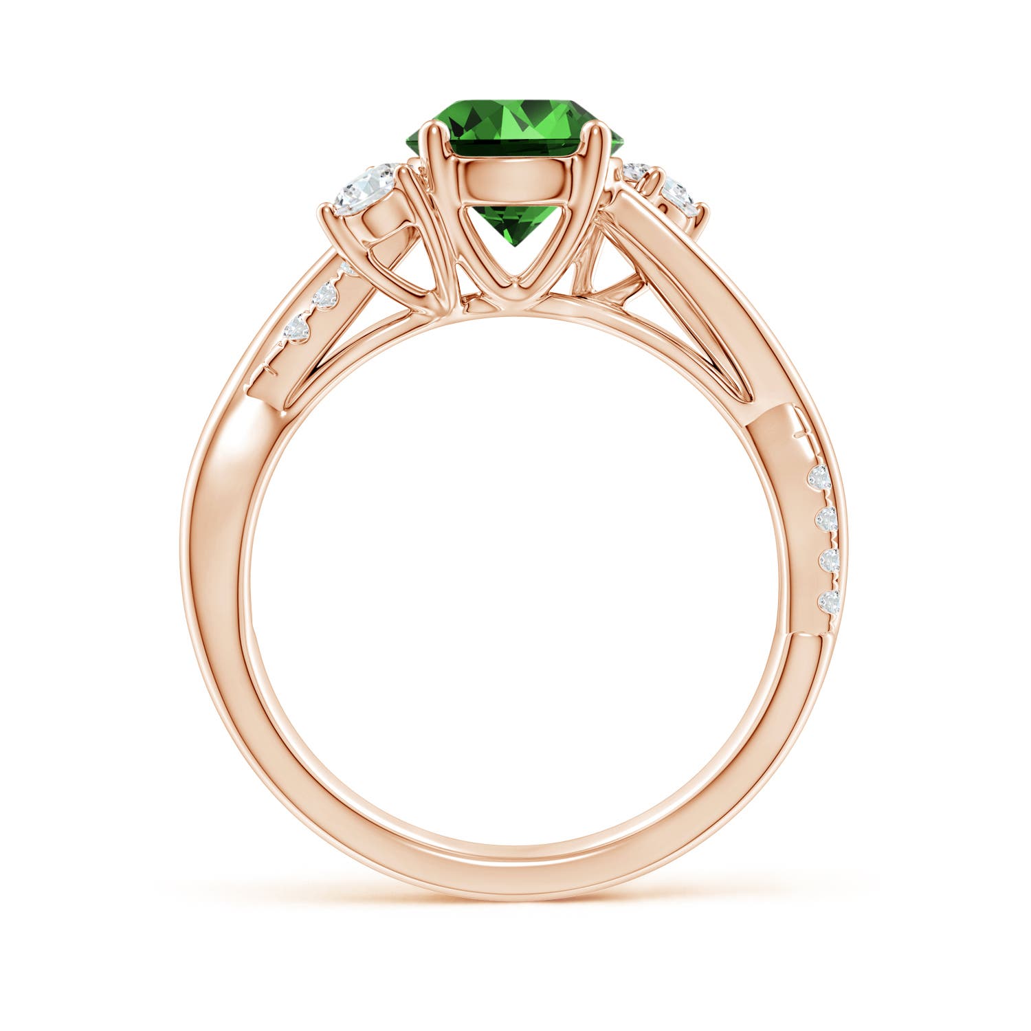 Premium - Lab-Grown Emerald / 1.52 CT / 14 KT Rose Gold