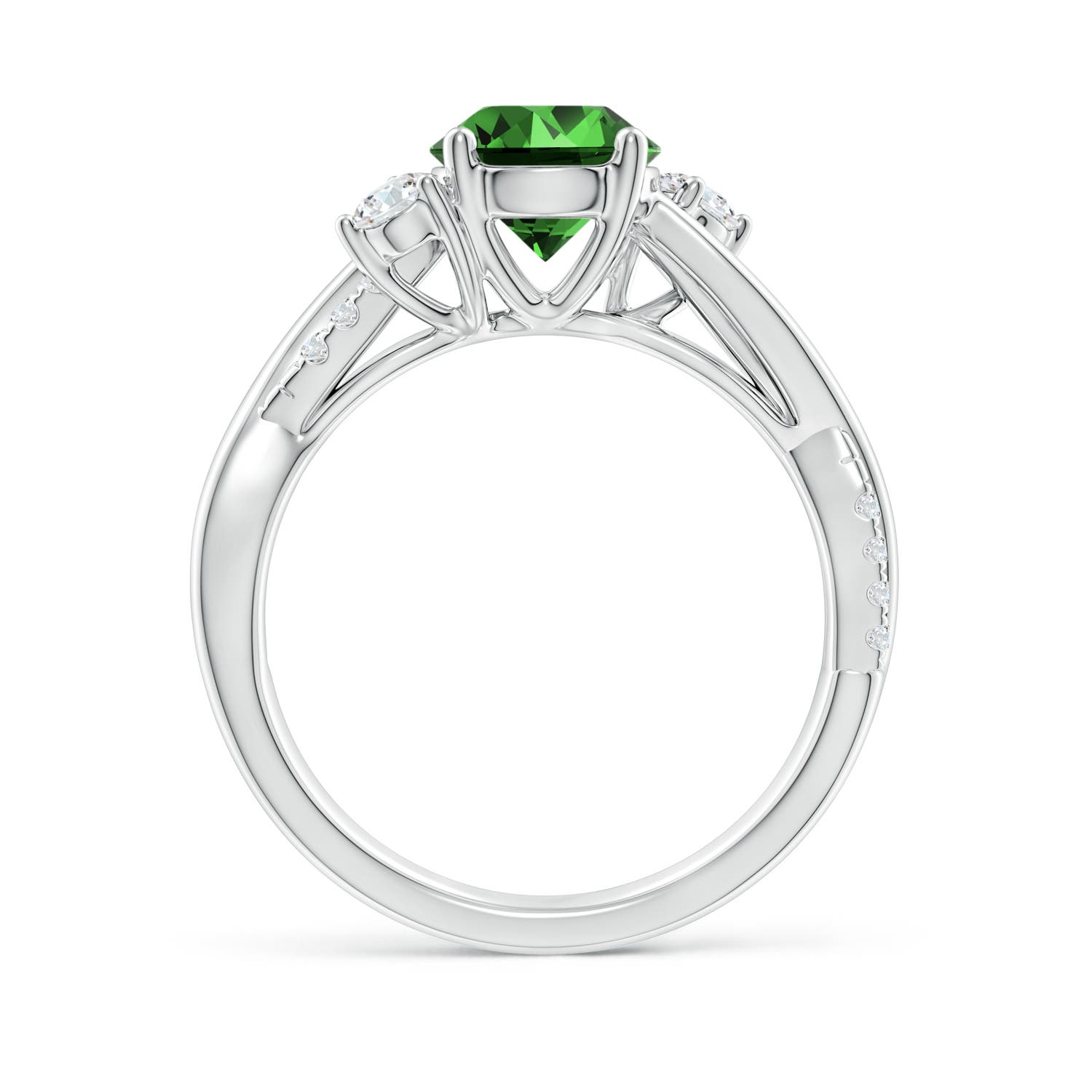 Premium - Lab-Grown Emerald / 1.52 CT / 14 KT White Gold