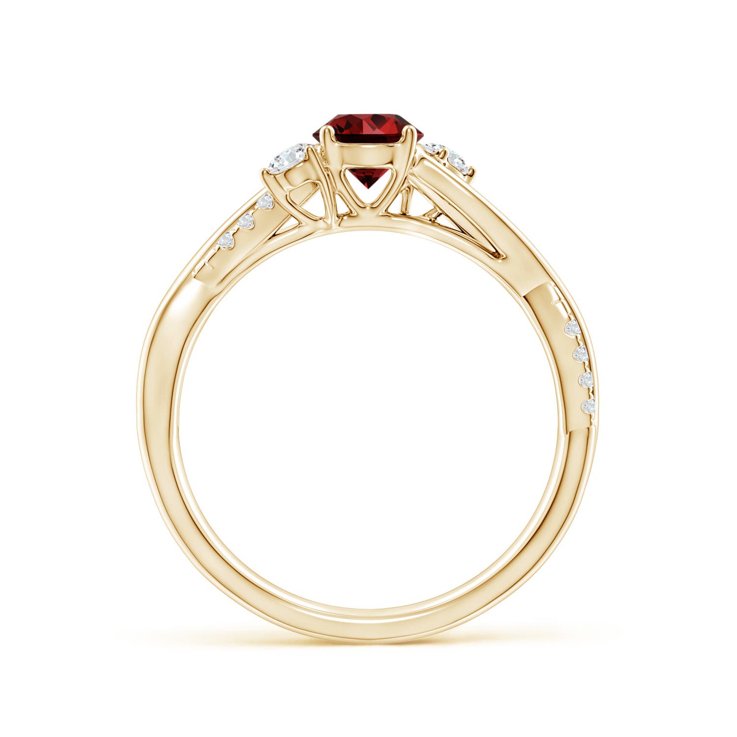 Premium - Lab-Grown Ruby / 0.81 CT / 14 KT Yellow Gold