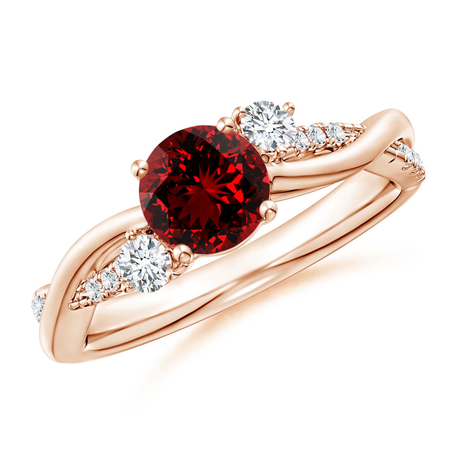 Premium - Lab-Grown Ruby / 1.24 CT / 14 KT Rose Gold