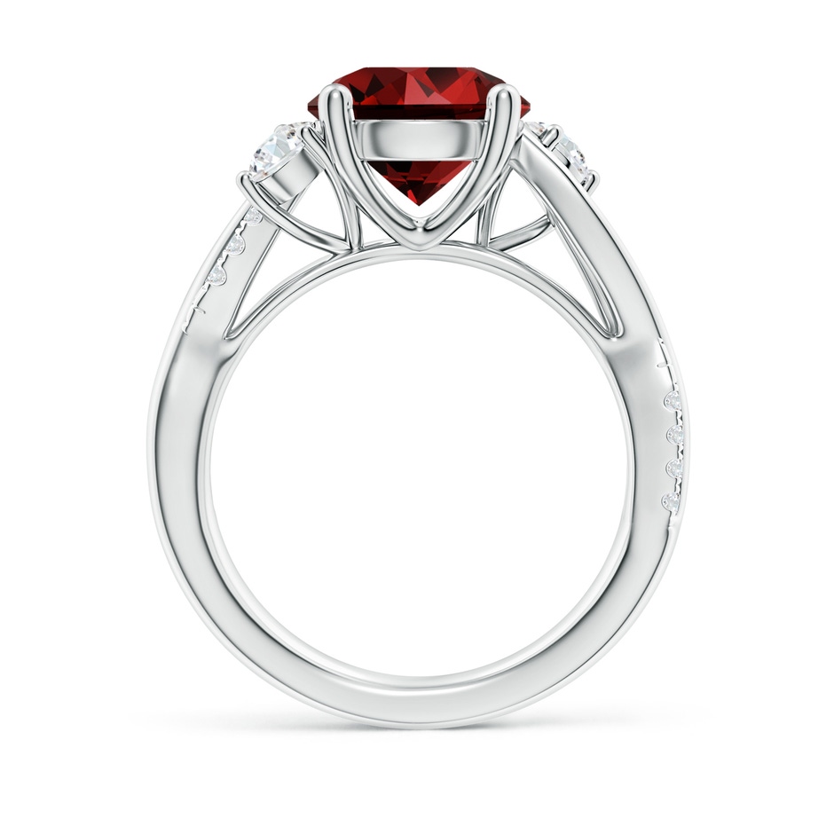 9mm Labgrown Lab-Grown Nature Inspired Ruby & Diamond Twisted Vine Ring in P950 Platinum side 199