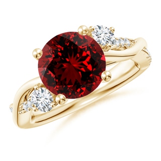 Round Lab-Grown Lab Grown Ruby