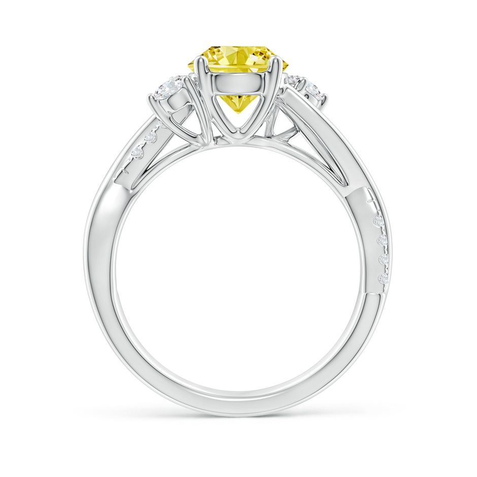 7mm Labgrown Nature Inspired Lab-Grown Fancy Intense Yellow & White Diamond Twisted Vine Ring in White Gold side 199