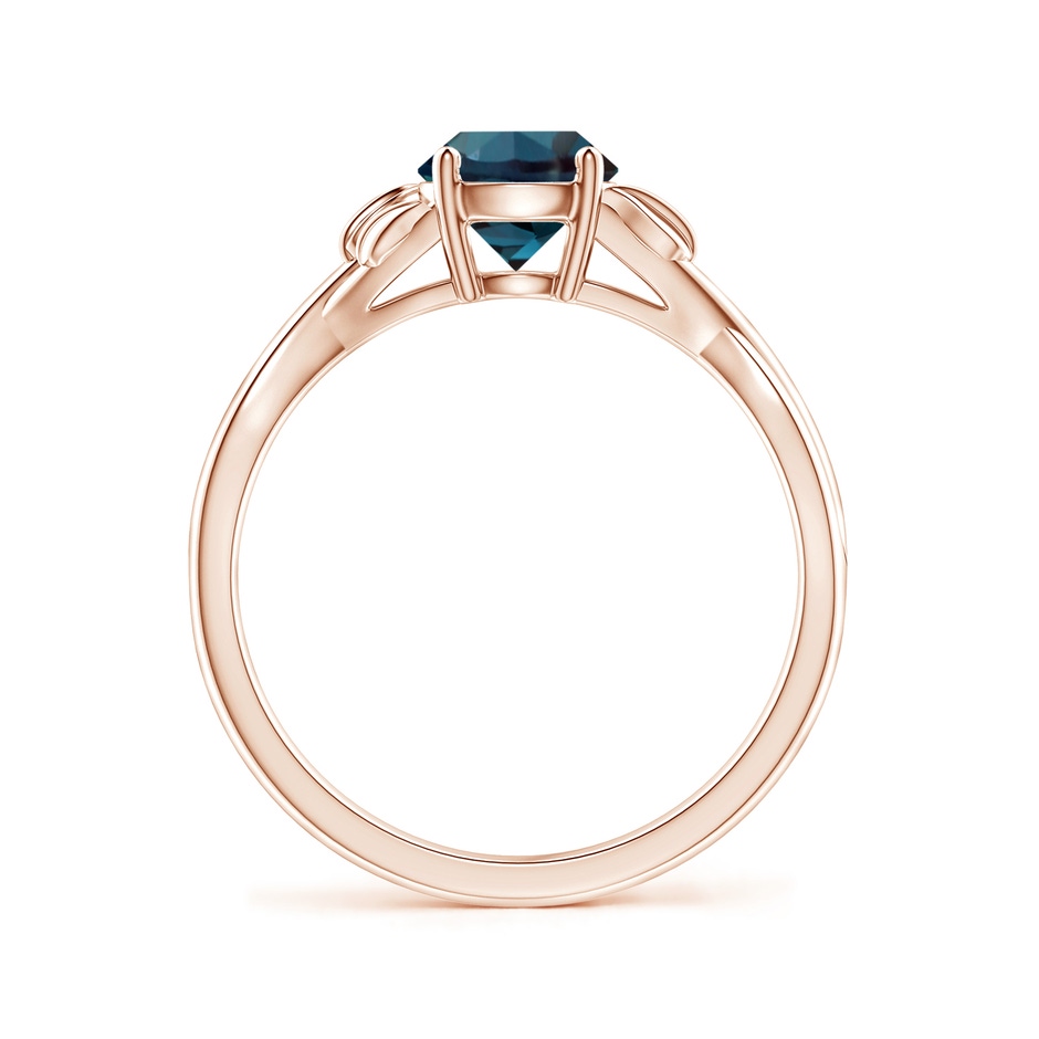 6mm Labgrown Nature Inspired Lab-Grown Alexandrite Crossover Ring with Leaf Motifs in 18K Rose Gold side 199