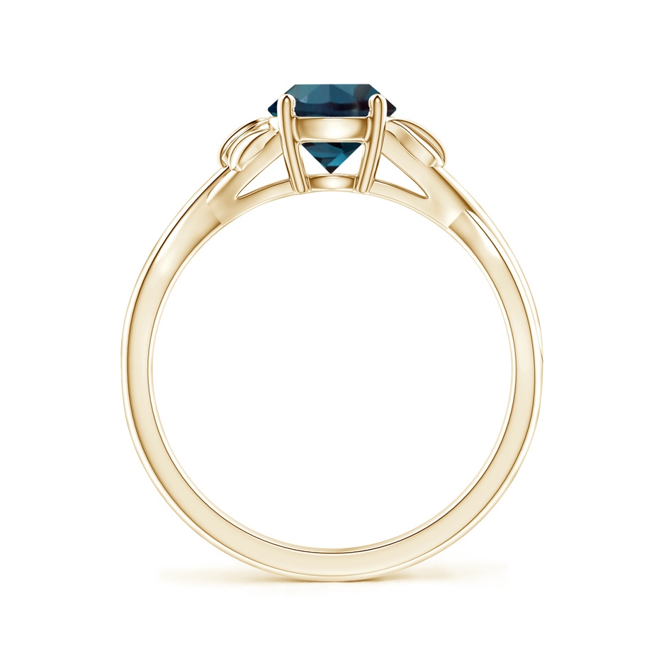 6mm Labgrown Nature Inspired Lab-Grown Alexandrite Crossover Ring with Leaf Motifs in 18K Yellow Gold side 199
