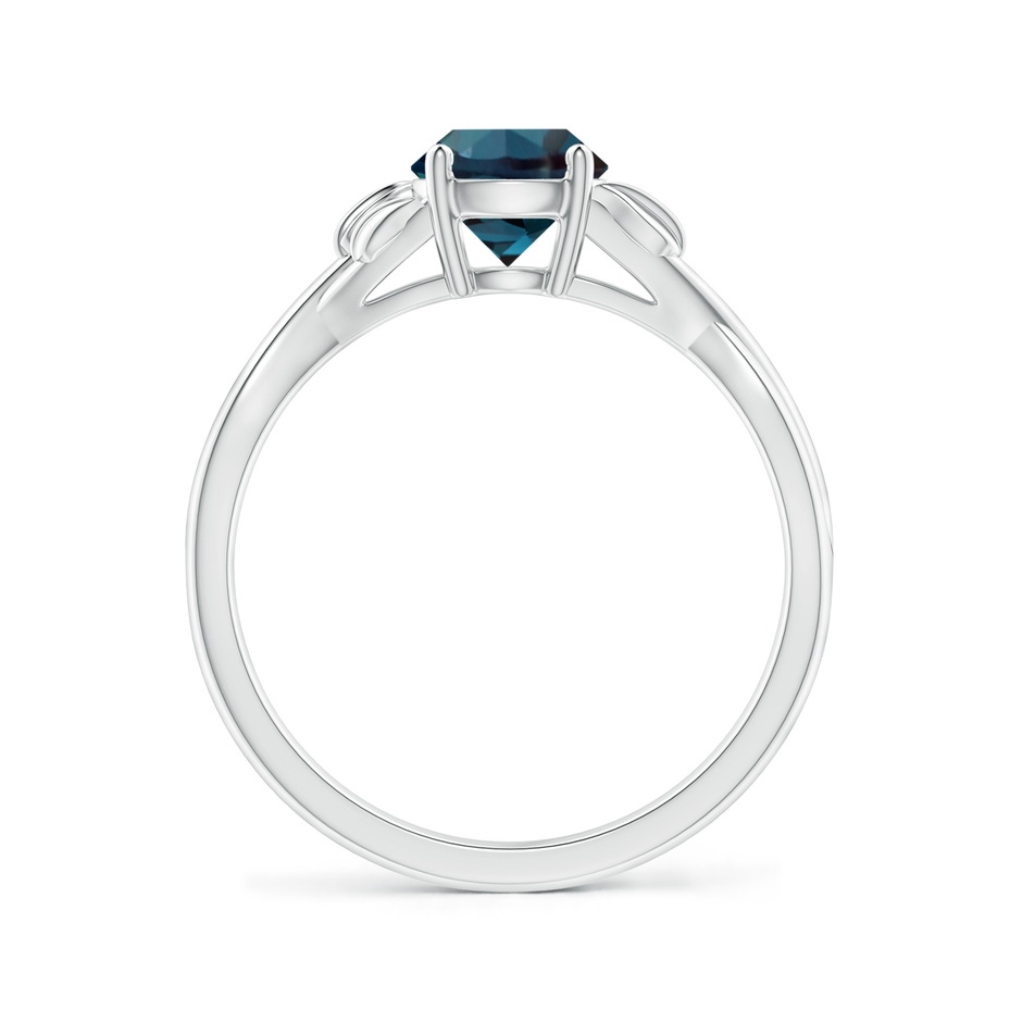 6mm Labgrown Nature Inspired Lab-Grown Alexandrite Crossover Ring with Leaf Motifs in White Gold side 199
